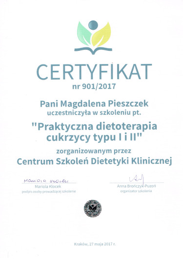 praktyczna dietoterapia cukrzycy typu I i II